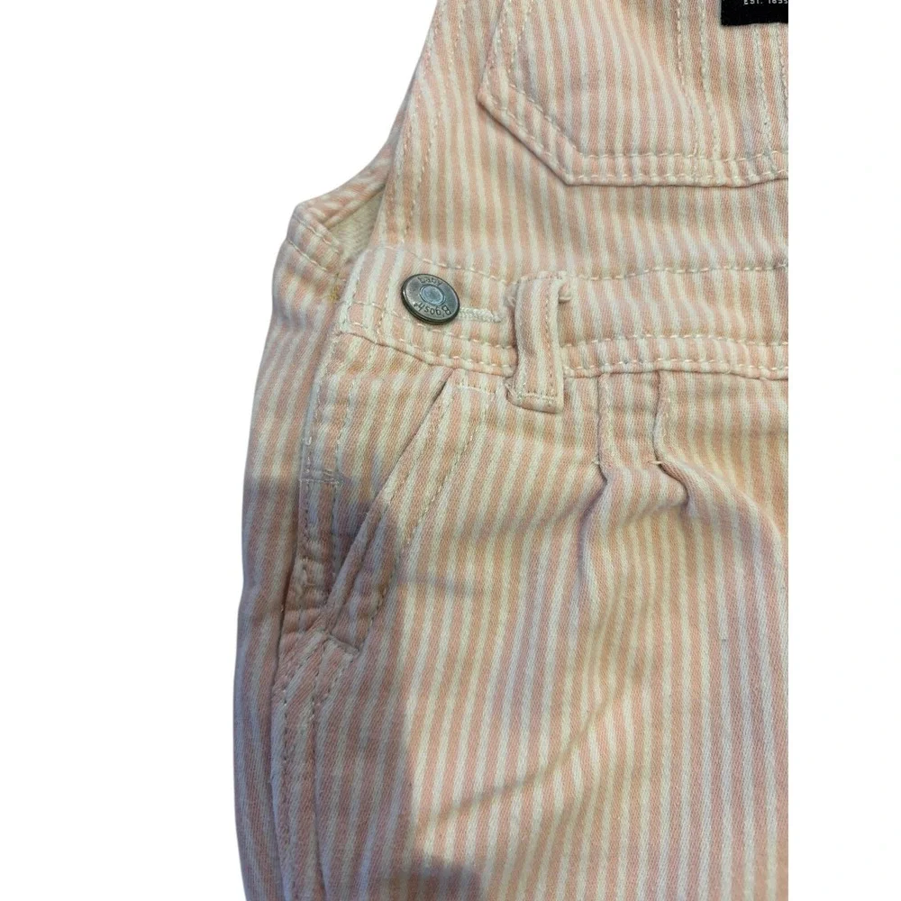 Vintage Oshkosh Pink Pinstriped Overalls Girls Size‎ 24 Months EUC